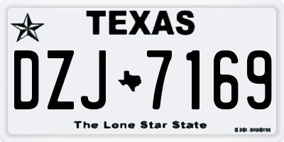 TX license plate DZJ7169