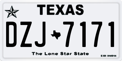 TX license plate DZJ7171