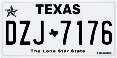 TX license plate DZJ7176
