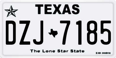 TX license plate DZJ7185