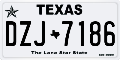 TX license plate DZJ7186