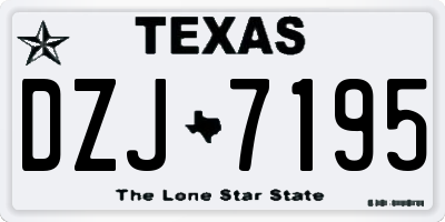 TX license plate DZJ7195