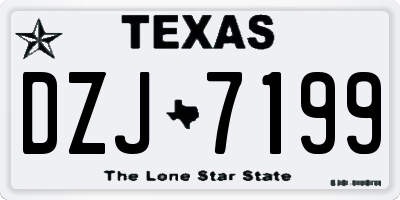 TX license plate DZJ7199