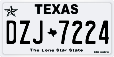 TX license plate DZJ7224