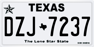 TX license plate DZJ7237