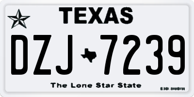 TX license plate DZJ7239