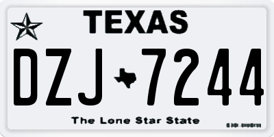 TX license plate DZJ7244