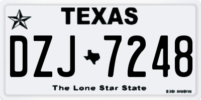 TX license plate DZJ7248