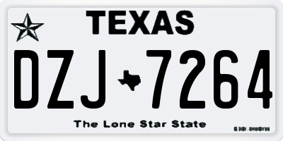 TX license plate DZJ7264