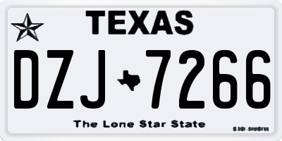 TX license plate DZJ7266