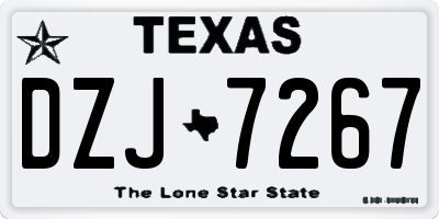 TX license plate DZJ7267