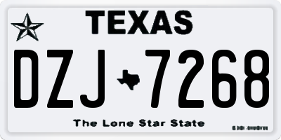 TX license plate DZJ7268