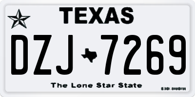 TX license plate DZJ7269