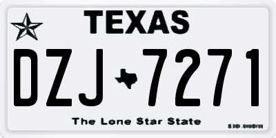 TX license plate DZJ7271