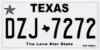 TX license plate DZJ7272