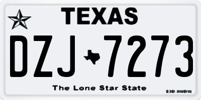 TX license plate DZJ7273
