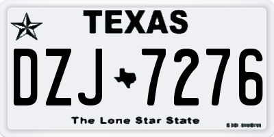 TX license plate DZJ7276