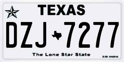 TX license plate DZJ7277