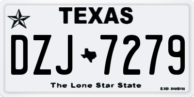 TX license plate DZJ7279