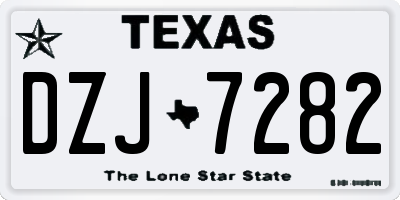 TX license plate DZJ7282