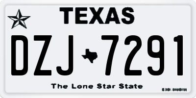 TX license plate DZJ7291