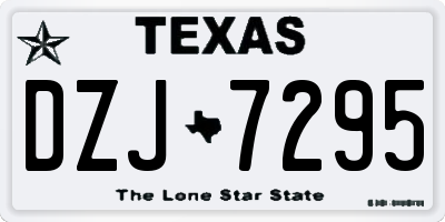 TX license plate DZJ7295