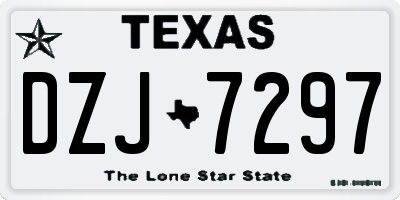 TX license plate DZJ7297
