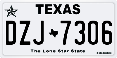TX license plate DZJ7306