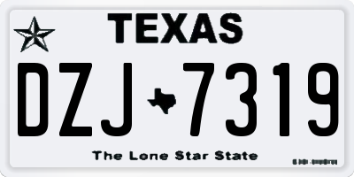 TX license plate DZJ7319