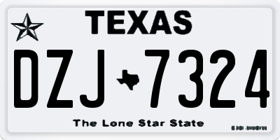 TX license plate DZJ7324