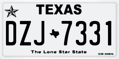 TX license plate DZJ7331