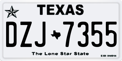 TX license plate DZJ7355