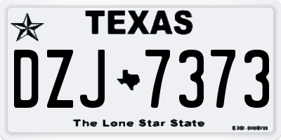 TX license plate DZJ7373