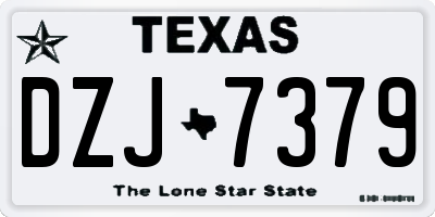 TX license plate DZJ7379