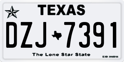 TX license plate DZJ7391