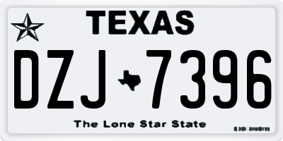 TX license plate DZJ7396