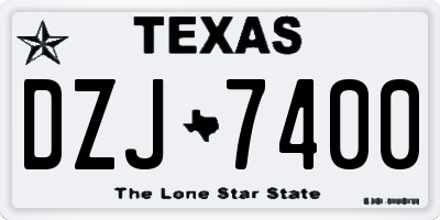 TX license plate DZJ7400