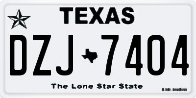 TX license plate DZJ7404