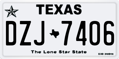 TX license plate DZJ7406
