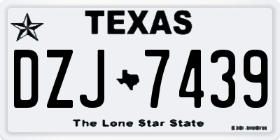TX license plate DZJ7439