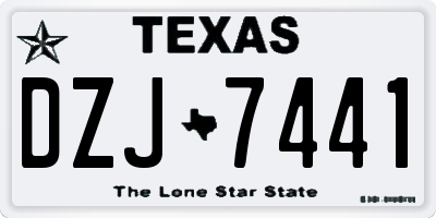 TX license plate DZJ7441