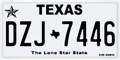 TX license plate DZJ7446