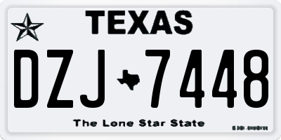 TX license plate DZJ7448