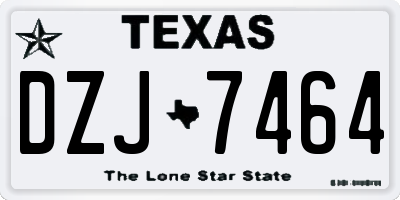 TX license plate DZJ7464