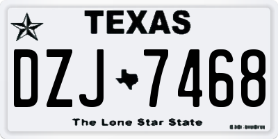 TX license plate DZJ7468