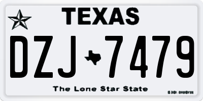 TX license plate DZJ7479