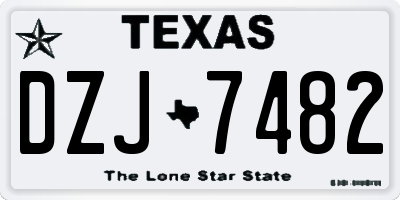 TX license plate DZJ7482