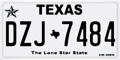 TX license plate DZJ7484