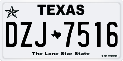 TX license plate DZJ7516