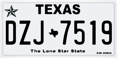 TX license plate DZJ7519